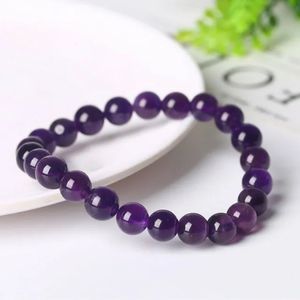 Natural Stone  Purple Amethyst Agate Beads bracelet